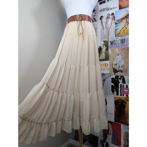 Lace Up Western Boho Skirt - Picture 3 of 6